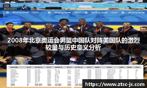 2008年北京奥运会男篮中国队对阵美国队的激烈较量与历史意义分析